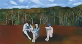 Robert Dickerson, Swimmers at the River 2000, 2000, synthetic polymer paint on canvas