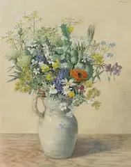 Justin O'Brien, Wildflowers (1990), 1990, watercolour and ink on paper