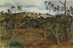 Rockhampton 1960 by Ray Crooke, 1960, oil on composition board, sold May 2016