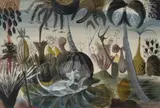 Jungle with Lizard (1959) by Donald Friend, 1959, watercolour, gouache and ink on paper, sold May 2016