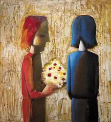 Charles Blackman, The Ceremony 1959, 1959, oil on composition board