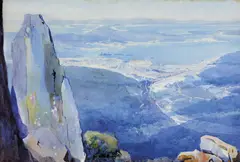 Penleigh Boyd, View from Pinnacle, Mt. Wellington 1914, 1914, watercolour on paper