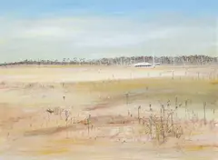 Wimmera Landscape by Arthur Boyd, oil on composition board, sold May 2016