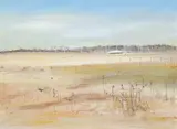 Wimmera Landscape by Arthur Boyd, oil on composition board, sold May 2016
