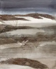 Bird and Outback by Sidney Nolan, oil on paper on board, sold May 2016