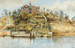John Campbell, Bayard, Wolseley Road, Point Piper, watercolour on paper