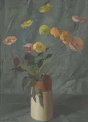 Joshua Smith, Poppies (circa 1930), 1930, oil on canvas on composition board