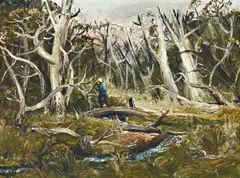 Cottles Bridge (1958) by Arthur Boyd, 1958, oil on board, offered May 2016