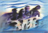 Charles Blackman, Spindrift (1983), 1983, pastel on paper