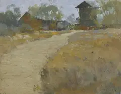 (Road to the Farm House) 1914 by Penleigh Boyd, 1914, oil on board, sold May 2016