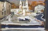 Brett Whiteley, The Spanish Steps, Rome (1960), 1960, gouache and pencil on paper