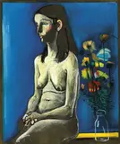 The Bouquet (1979) by Charles Blackman, 1979, oil on canvas, sold May 2016