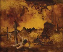 Prisoners by James Gleeson, oil on card, sold May 2016