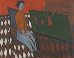 Interior (1958) by Jon Molvig, 1958, oil and gouache on board, sold May 2016