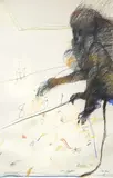 John Olsen, Monkey Looking at Numbers Passing By 1990