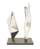 Bert Flugelman, Conversation, stainless steel and black granite