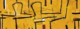 Graham Fransella, Yellow Waving Figure, oil on canvas