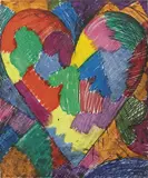 Jim Dine, A Beautiful Heart 1996, 1996, etching and aquatint and power tool drypoint on paper