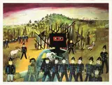 Sidney Nolan, Glenrowan The Defence of Aaron Sherritt Siege at Glenrowan The Alarm Steve Hart Dressed as a Girl Death of Sargeant Kennedy at Stringybark Creek Quilting the Armour The Slip The Questioning The Burning Tree Bush Picnic First Class Marksman (1971 and 1979), 1979, colour screenprints on paper (12)
