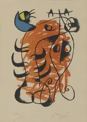 Juan Miro, La boite alerte (1959), 1959, lithograph in colours