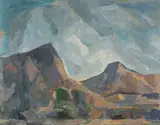 William Frater, (Landscape, Flinders Ranges) 1970, 1970, oil on composition board
