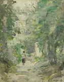 David Davies, The Lane to the Village, watercolour