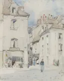 David Davies, (Street Scene), watercolour on paper