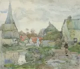 David Davies, A Grey Day, watercolour on paper