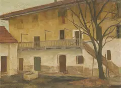 David Edgar Strachan, (Old Building North Italy) 1959, 1959, oil on canvas