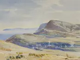 (The Hills of Rapid Bay) 1938 by Hans Heysen, 1938, watercolour on paper, sold Apr 2016