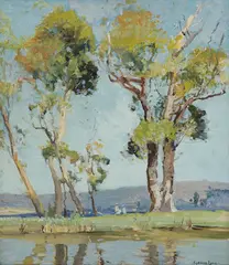 Sydney Long, South Creek, Narrabeen 1938, 1938, oil on wood panel