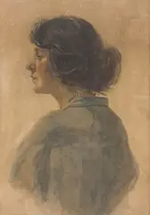 Hugh Ramsay, Profile of a Woman 1905, 1905, watercolour on paper