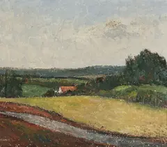 Ryde Landscape by George Lawrence, oil on composition board, offered Apr 2016
