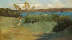 (Landscape) 1902 by Sydney Long, 1902, oil on canvas, sold Apr 2016