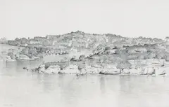Lloyd Rees, Towards Balmain 1932, 1932, pencil on paper