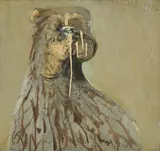 Monkey (1965) by Brett Whiteley, 1965, oil on paper on board, sold Nov 2015
