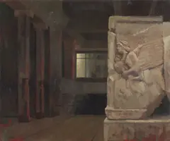 Study for The Halls 2001 by Rick Amor, 2001, oil on canvas, offered Nov 2015
