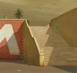 Jeffrey Smart, The Steps (1967), 1967, oil on canvas