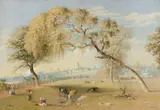 Henry Burn, Melbourne from Below Jolimont 1873, 1873, watercolour and gouache on paper
