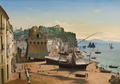 Eugene von Guerard, Marina at Vietri 1845, 1845, oil on canvas