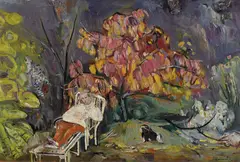 Persimmon Tree (1958) by Fred Williams, 1958, oil on composition board, offered Nov 2015