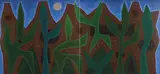 John Coburn, Rainforest and Mountains 1987, 1987, oil on canvas