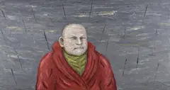 Painting 2008 (Man in Red Coat) (2008) by Peter Booth, 2008, oil on canvas, offered Nov 2015