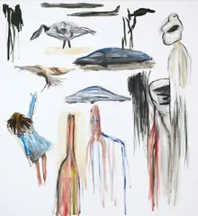 Notebook 11/2/11, 14/2/11 by Ken Whisson, oil on linen, offered Nov 2015