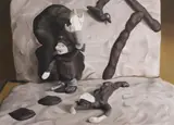 Amanda Marburg, Frank 2 (Man and Torch) 2005, 2005, oil on linen