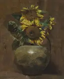 Sunflowers (1929) by Arthur Streeton, 1929, oil on canvas, offered Nov 2015