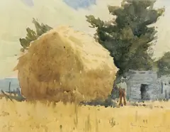 John Eldershaw, (The Haystack), watercolour on paper
