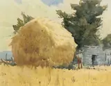 John Eldershaw, (The Haystack), watercolour on paper