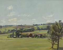(Landscape) by Will Ashton, oil on composition board, sold Nov 2015