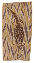 David Malangi, (Goanna Men) 1966, 1966, natural earth pigments on bark